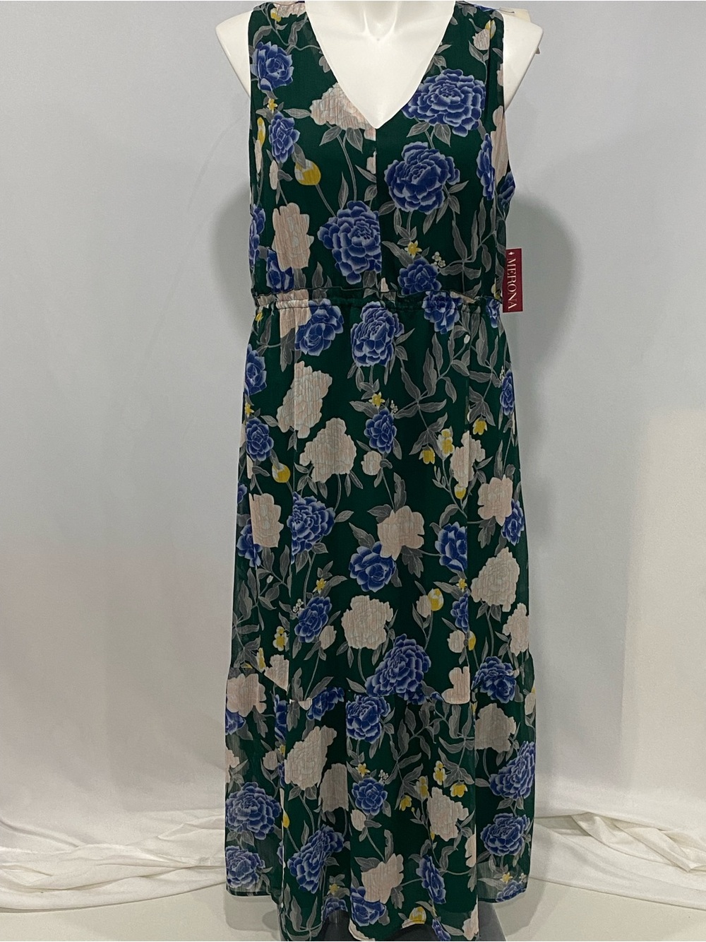 NEW Ladies XXL Merona sleeveless floral maxi dress Womens plus size